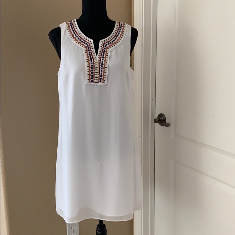 White Southwest Neck Summer Dreas